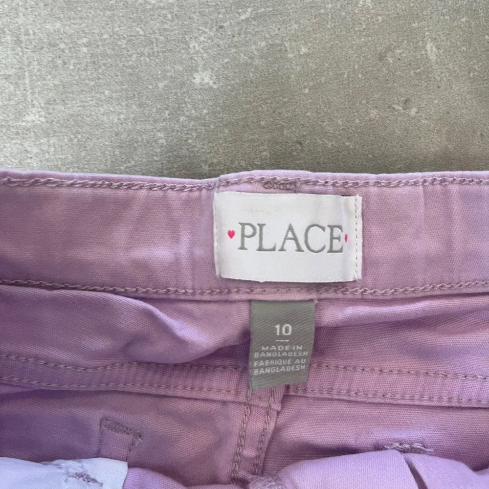 The Childrens Place Girls Purple Bermuda Shorts Size 10 Lavender Cotton Stretch